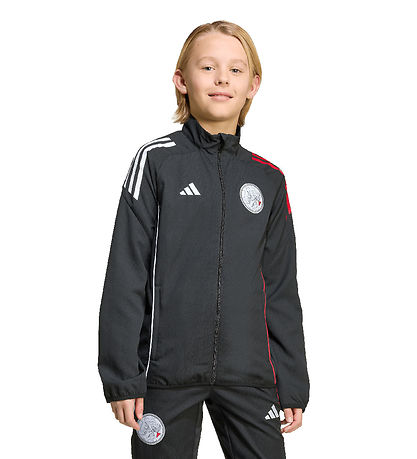 adidas Performance Cardigan - AJAX PRE JKTY - Black/White/BOLRED