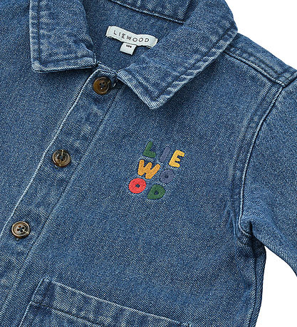 Liewood Denim Jacket - Kinsley Placement - Medium+ Blue Denim