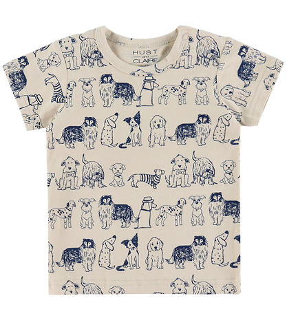 T-Shirt Hust and Claire - Albert Chiens - 3 Pack - Ciment