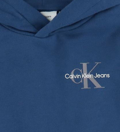 Calvin Klein Kapuzenpullover - Small Monogramm - Blue Jean
