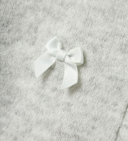 Name It Cardigan - Knitted - NkfKarin - Light Grey Melange/Bows