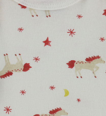 Petit Bateau Bodysuits l/s - 3-Pack - Off White/Red