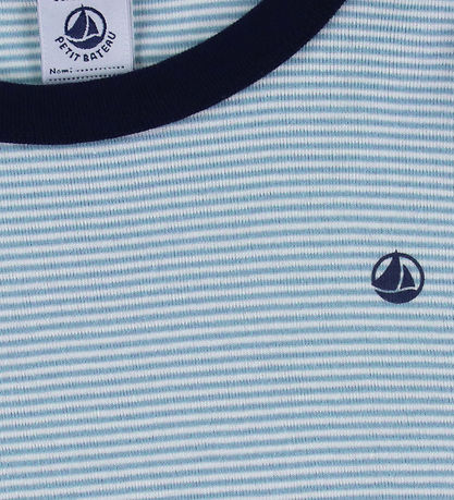 Petit Bateau Pyjama Set - 2 Parts - Adriatic/Marshmallow