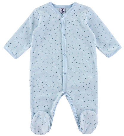 Petit Bateau Schlafanzug - 2er-Pack - Blau m. Sternen/Streifen
