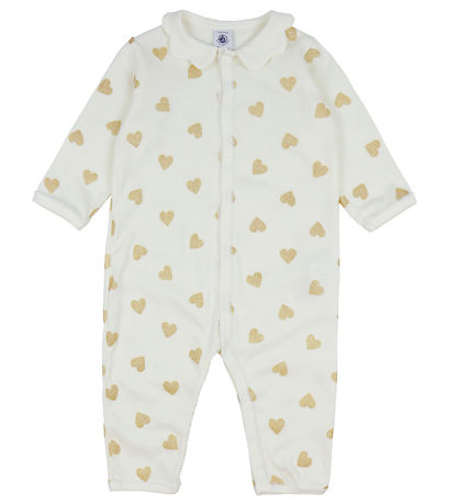 Petit Bateau Náttgalli - Mjólk M. Glitter Hjörtu