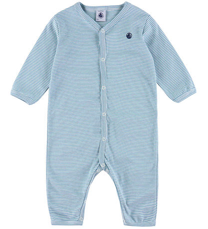 Petit Bateau Nightsuit - Adriatic/Marshmallow
