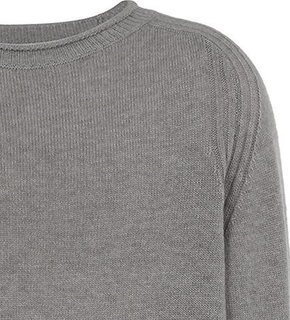 Emporio Armani Bluse - Viskose/Wolle - Grau Meliert m. Navy