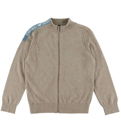 Emporio Armani Neuletakki - Viskoosi/Villa - Beige kirjava M. Si