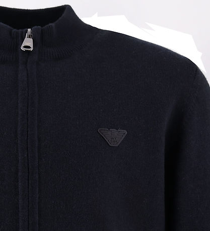 Emporio Armani Cardigan - Knitted - Cotton/Wool - Blue Navy