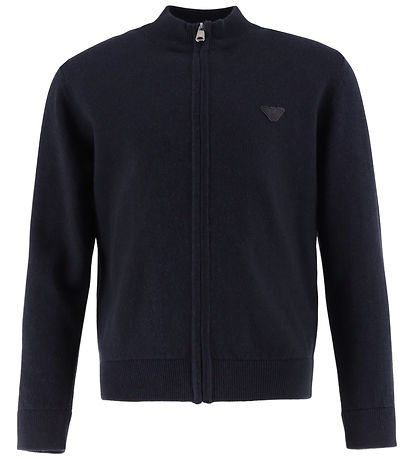 Emporio Armani Cardigan - Knitted - Cotton/Wool - Blue Navy