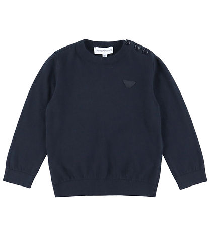 Emporio Armani Bluse - Baumwolle/Wolle - Navy