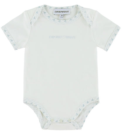 Emporio Armani Bodys k/ä - 2er-Pack - Weiß/Hellblau m. Logos