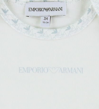 Emporio Armani Bodys k/ä - 2er-Pack - Weiß/Hellblau m. Logos