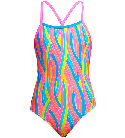 Funkita Badeanzug - Strapped In One - UV50+ - Swirly Straws