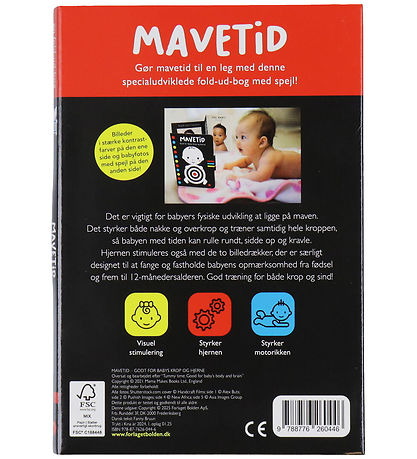 Forlaget Bolden Fold-Out-Book w. Mirror - Tummy time