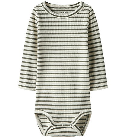 Name It Bodysuit l/s - Noos - Rib - NbnBani - Dusty Olive
