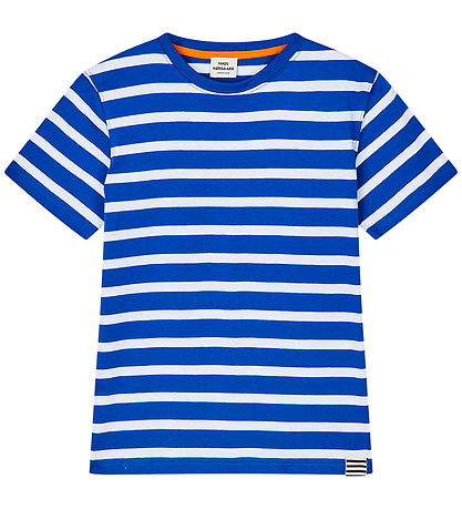 Mads Nørgaard T-shirt - Stripe Thorlino - Surf The Web/White