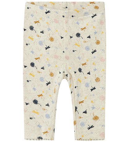 Name It Leggings - NbfKoral - Peyote Melange w. Pointelle