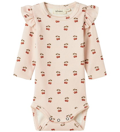 Lil' Atelier Bodysuit l/s - Rib - Noos - NbfLavo - Silver Peony 
