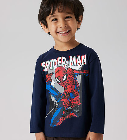 Name It Bluse - Noos - NmmJuice - Spider-Man - Navy Blazer