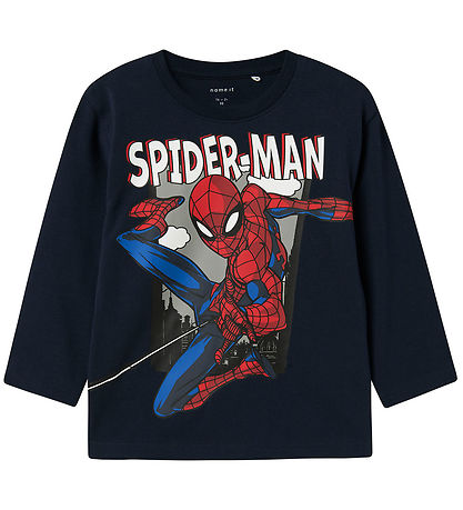Name It Bluse - Noos - NmmJuice - Spider-Man - Navy Blazer