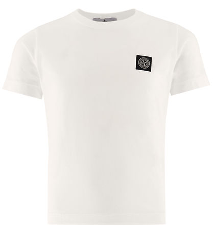 Stone Island Stuttermabolur - Natural White