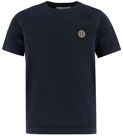 Stone Island Stuttermabolur - Dökkblátt Blue