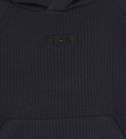 Emporio Armani Hettupeysa - Rib - Dökkblátt