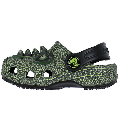 Crocs Sandaalit - Classic+ IAM Scary Dino - Musta/Vihreä