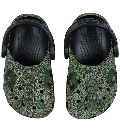 Crocs Sandaalit - Classic+ IAM Scary Dino - Musta/Vihreä