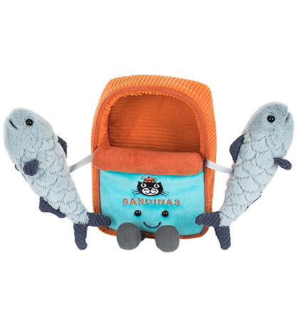 Jellycat Soft Toy - 17x11 cm - Amuseables Sardine Tin - Orange/G