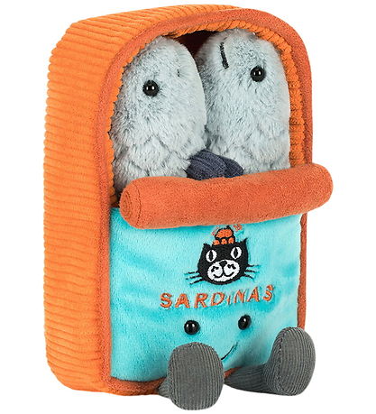 Jellycat Soft Toy - 17x11 cm - Amuseables Sardine Tin - Orange/G