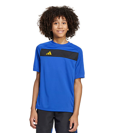 adidas Performance Stuttermabolur - Tiro ES - Selubl/Black/Creye
