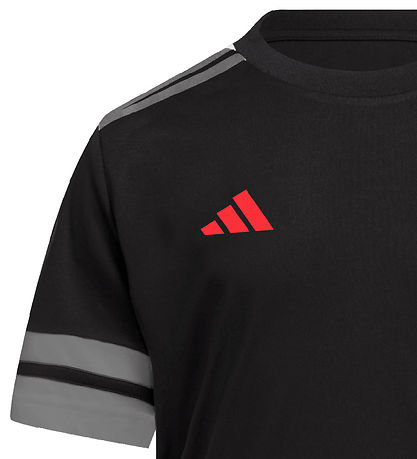 adidas Performance Stuttermabolur - Squa25 - Black/Tefrfo/Purrub
