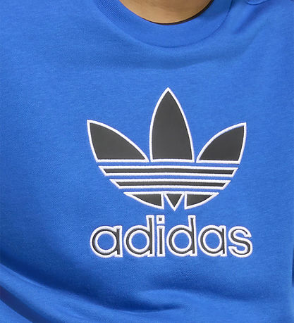 adidas Originals Sweatshirt - Trefoil Crew - Blå/Svart