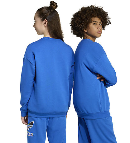 adidas Originals Sweatshirt - Trefoil Crew - Blå/Svart
