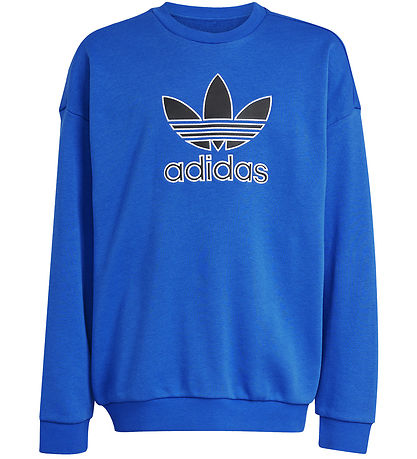 adidas Originals Sweatshirt - Trefoil Crew - Blå/Svart