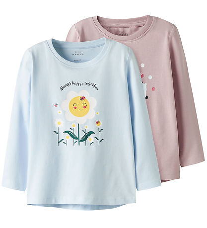 Name It Bluse - NmfVix - 2er-Pack - Brüniert Lilac/Country Air/F