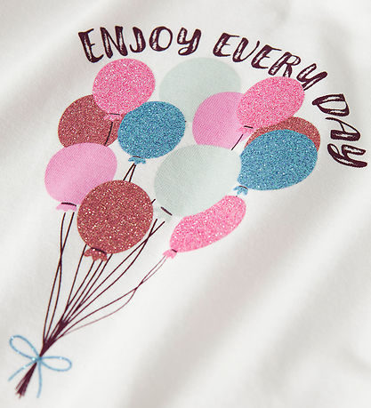 Name It Bluse - NmfVix - Bright White/Ballons