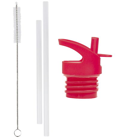 A Little Lovely Company Drinking bottle set - Lid/Straws/Brush