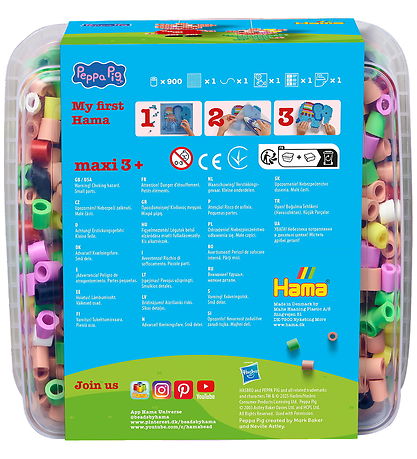 Hama Maxi Perlur - Gurra grís + Litla systir Evía - 900 Stk.