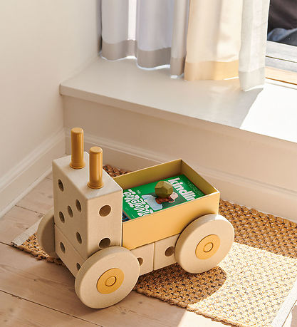 MODU Loopwagen 3-in-1 - 48x27x44 cm - Zand Grey/Honey Yellow