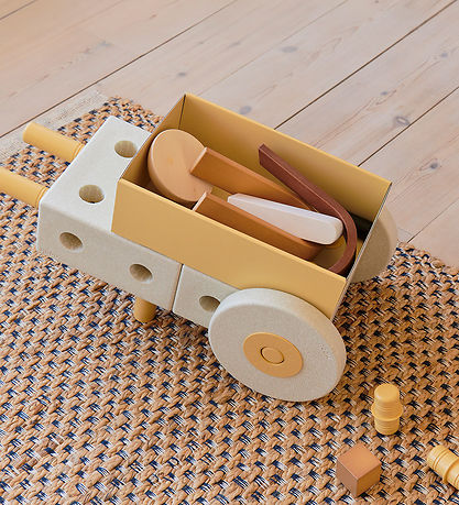 MODU Loopwagen 3-in-1 - 48x27x44 cm - Zand Grey/Honey Yellow