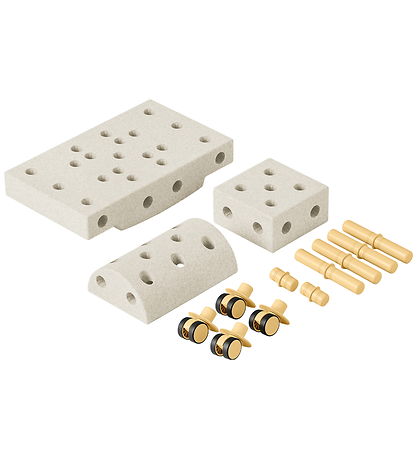 MODU Neugier Set - 14 Teile - 50x30x20 cm - Sand Grey/Honey Gelb