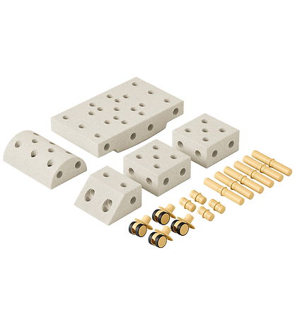 MODU Explorer Set - 20 Parts - 55x40x20 cm - Sand Grey/Honey Yel