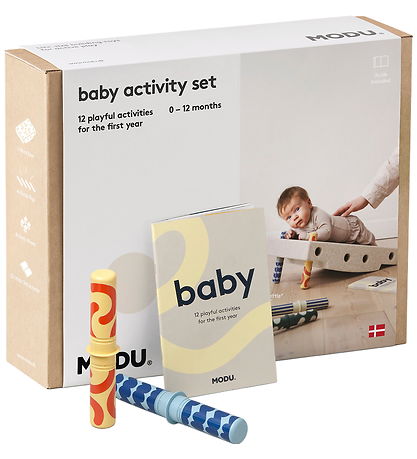 MODU Baby Motor skills set - 10 Parts - 50x40x10 cm - Sand Grey/