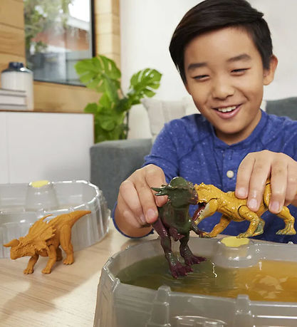Jurassic World Leikfang - Endurfæðing Dino Afhjúpun - Bardagapak