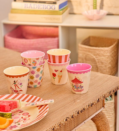 Rice Bollar - Melamín - 6 Stk. - 160 ml - Bleikt Fun Fair