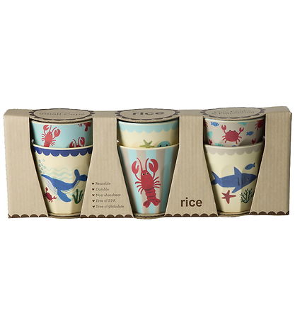 Rice Bollar - Melamín - 6 Stk. - 160 ml - Blue Ocean