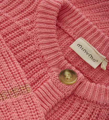 Minymo Cardigan - Prjónað - Strawberry Ice